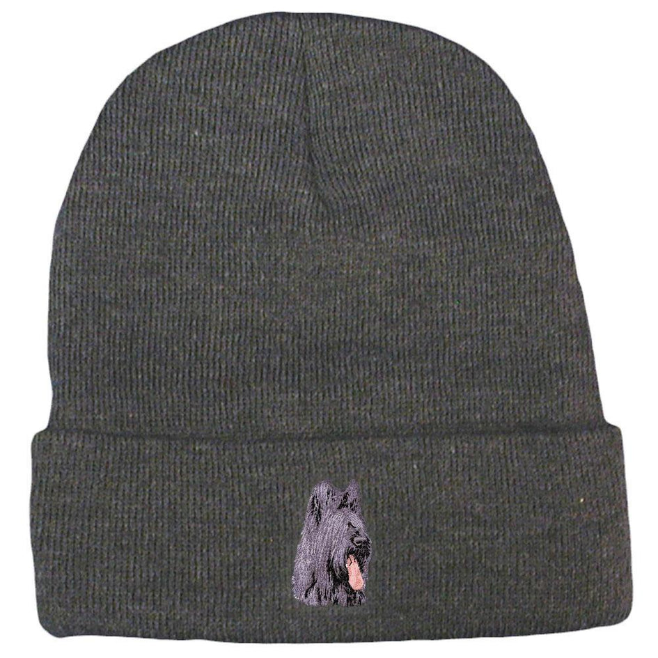 Embroidered Beanies Gray  Briard D72
