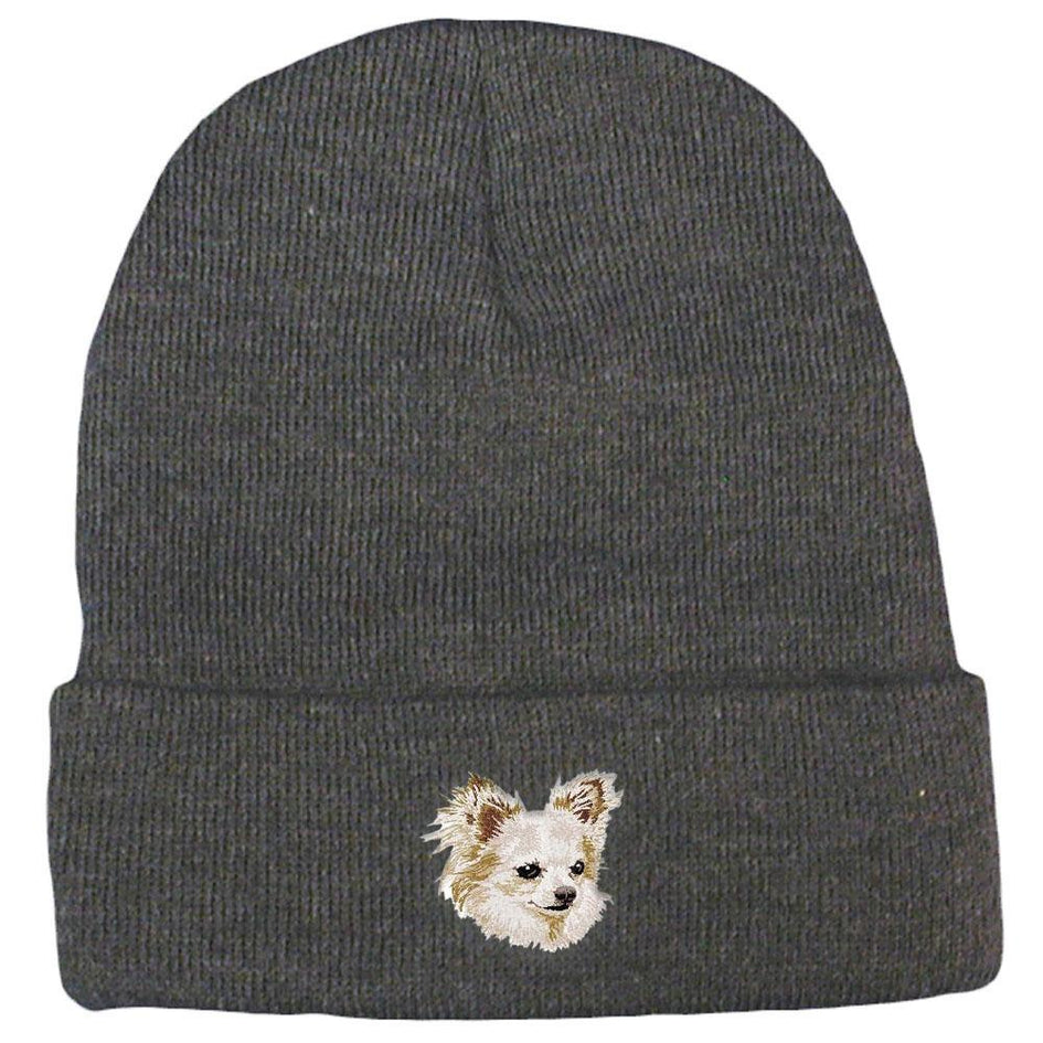 Embroidered Beanies Gray  Chihuahua DV206