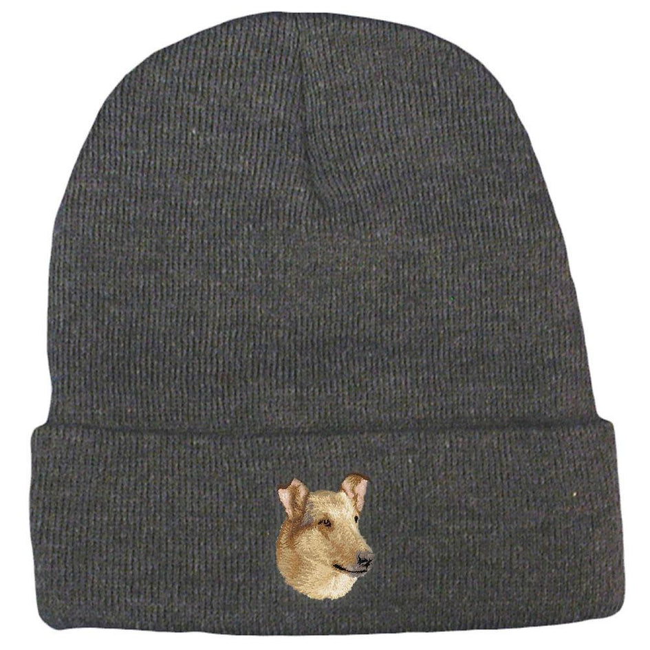 Embroidered Beanies Gray  Collie D150