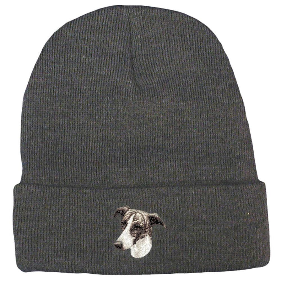 Embroidered Beanies Gray  Greyhound D69