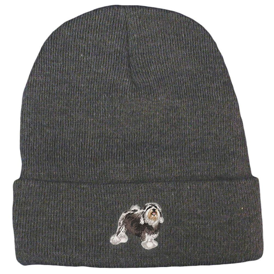 Embroidered Beanies Gray  Lowchen DJ325