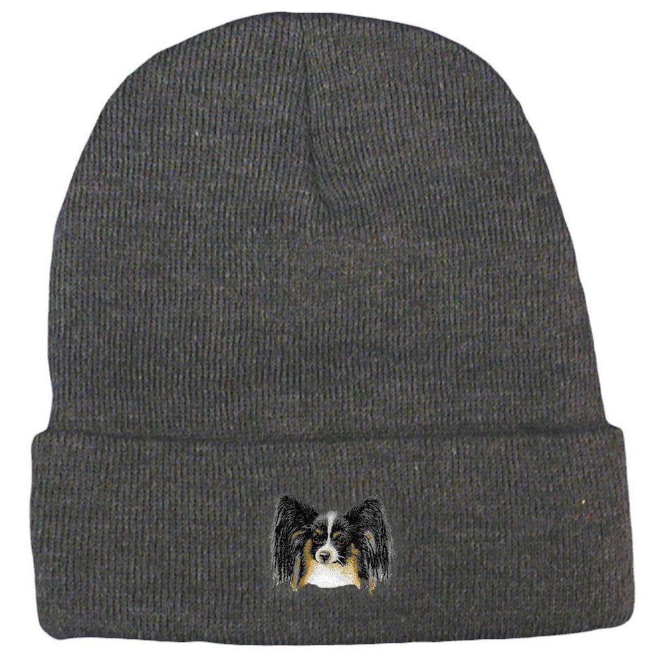 Embroidered Beanies Gray  Papillon D151