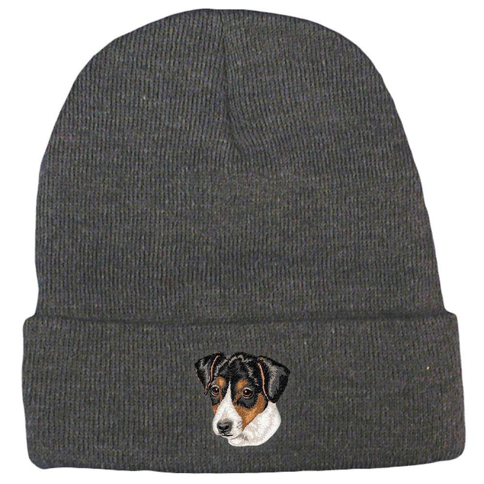 Embroidered Beanies Gray  Parson Russell Terrier DV351