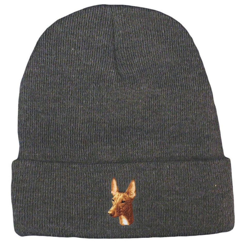 Embroidered Beanies Gray  Pharaoh Hound D90