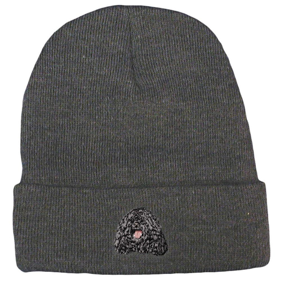 Embroidered Beanies Gray  Puli D149