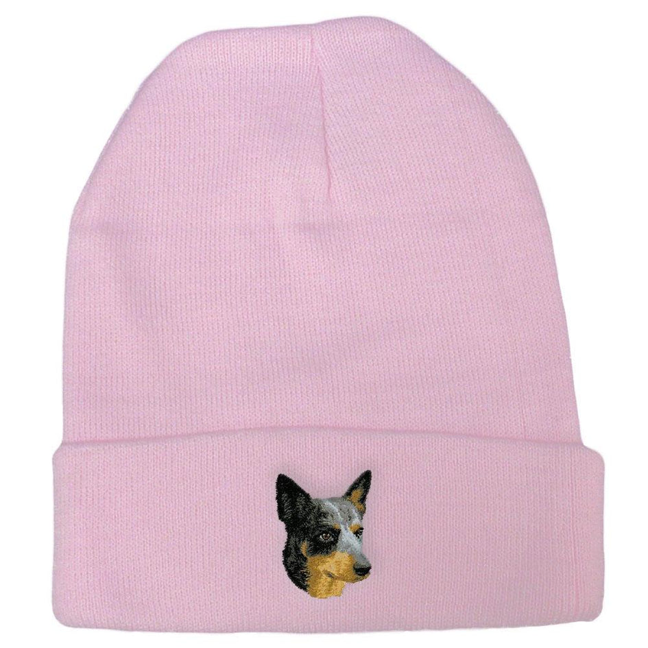 Embroidered Beanies Pink  Australian Cattle Dog D99