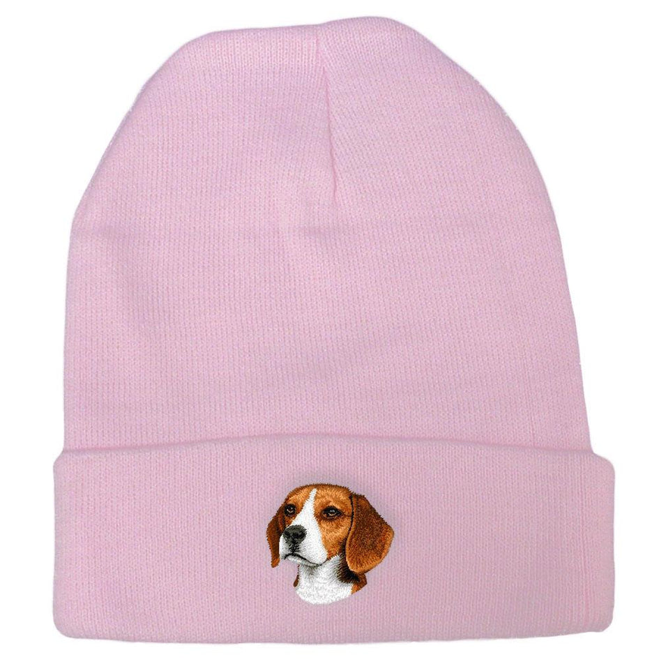 Embroidered Beanies Pink  Beagle D31