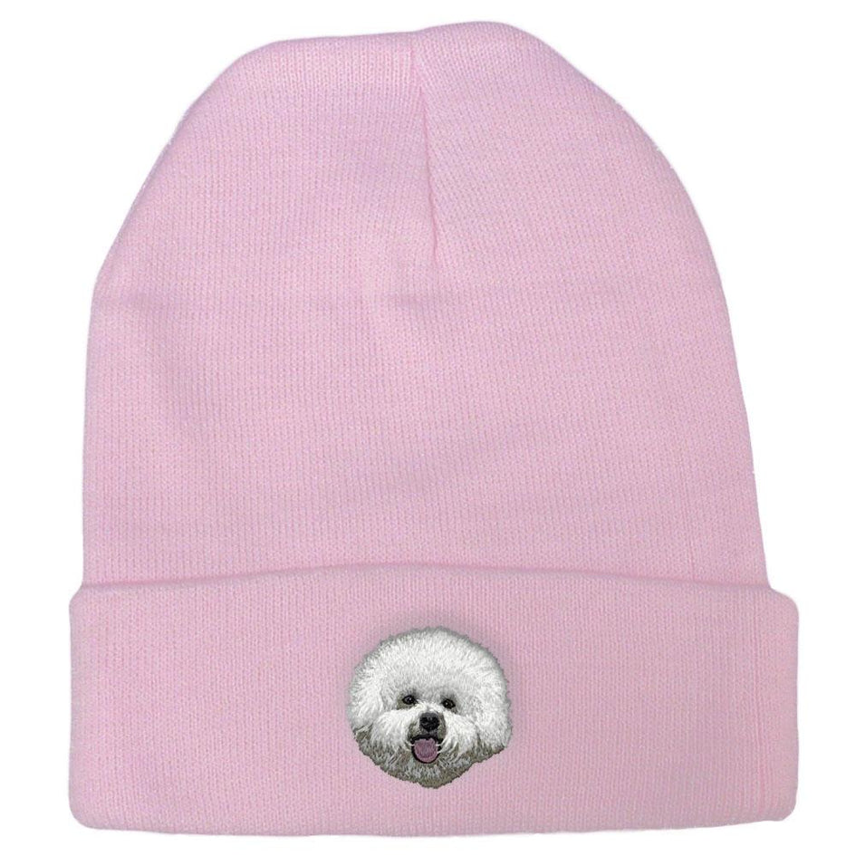 Embroidered Beanies Pink  Bichon Frise DM406