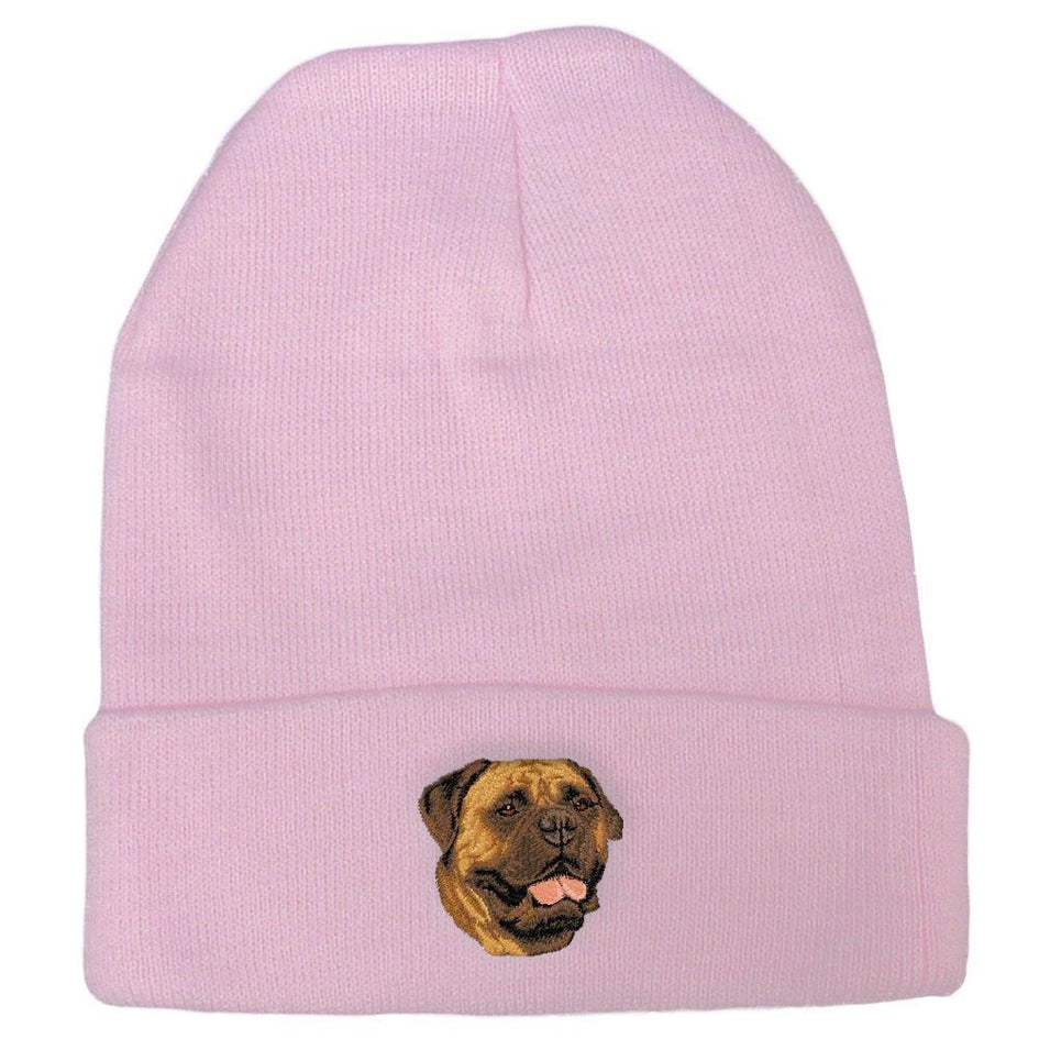 Embroidered Beanies Pink  Bullmastiff D56