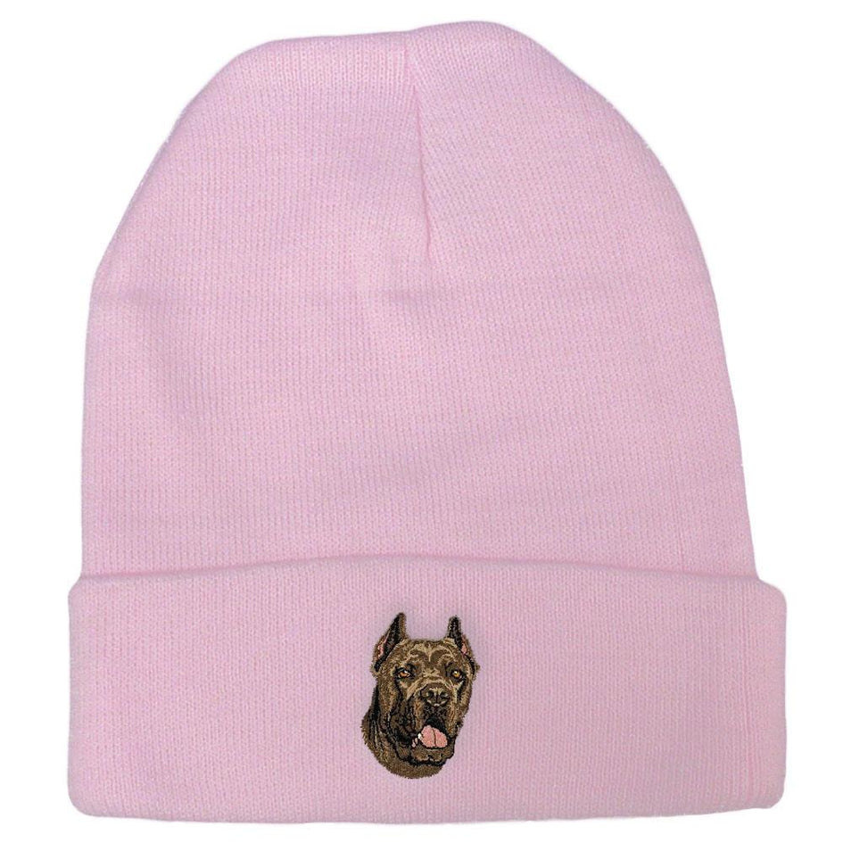 Embroidered Beanies Pink  Cane Corso DV166