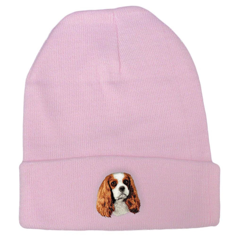 Embroidered Beanies Pink  Cavalier King Charles Spaniel D11