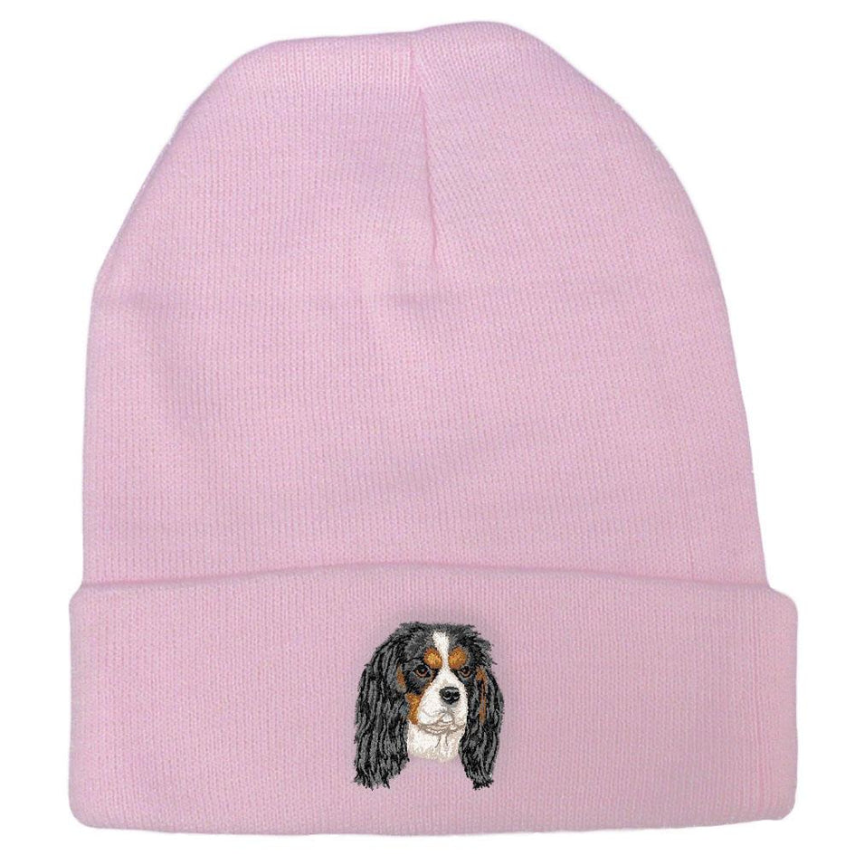 Embroidered Beanies Pink  Cavalier King Charles Spaniel DV375