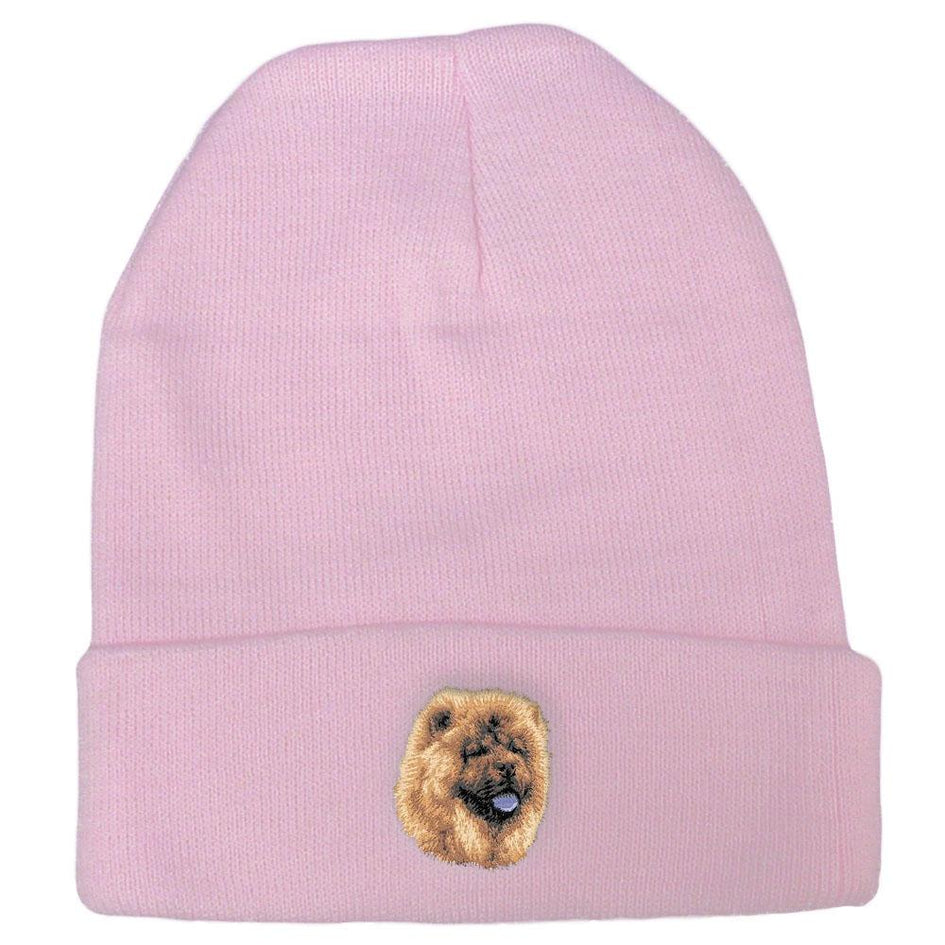 Embroidered Beanies Pink  Chow Chow D118