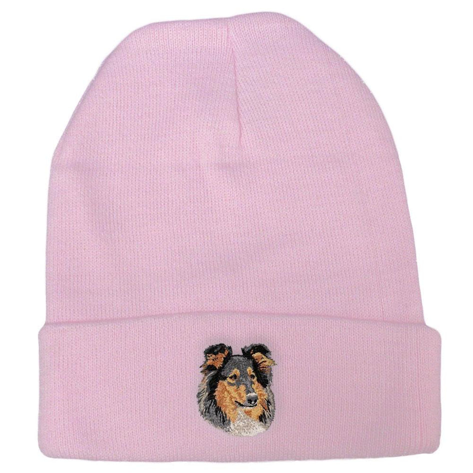 Embroidered Beanies Pink  Collie DJ395