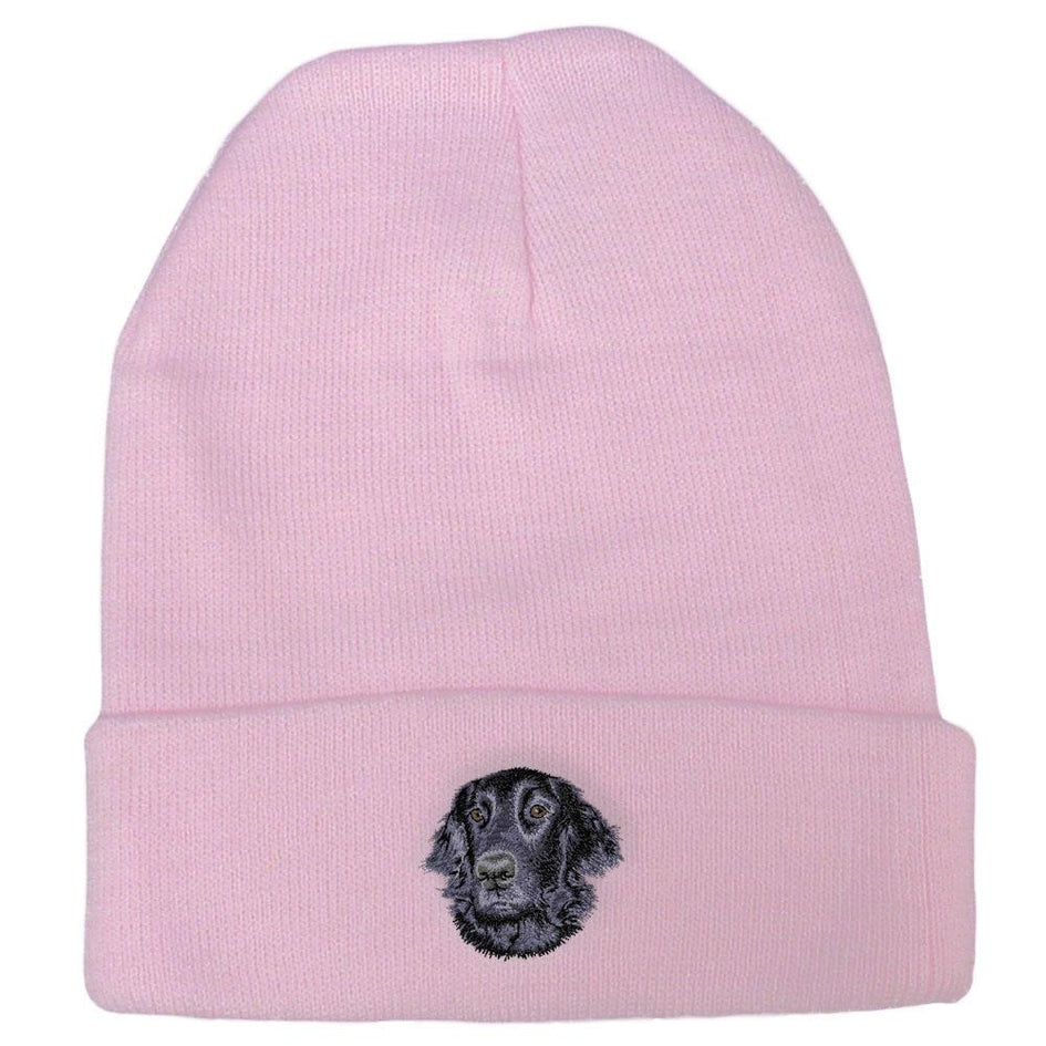 Embroidered Beanies Pink  Flat Coated Retriever D53