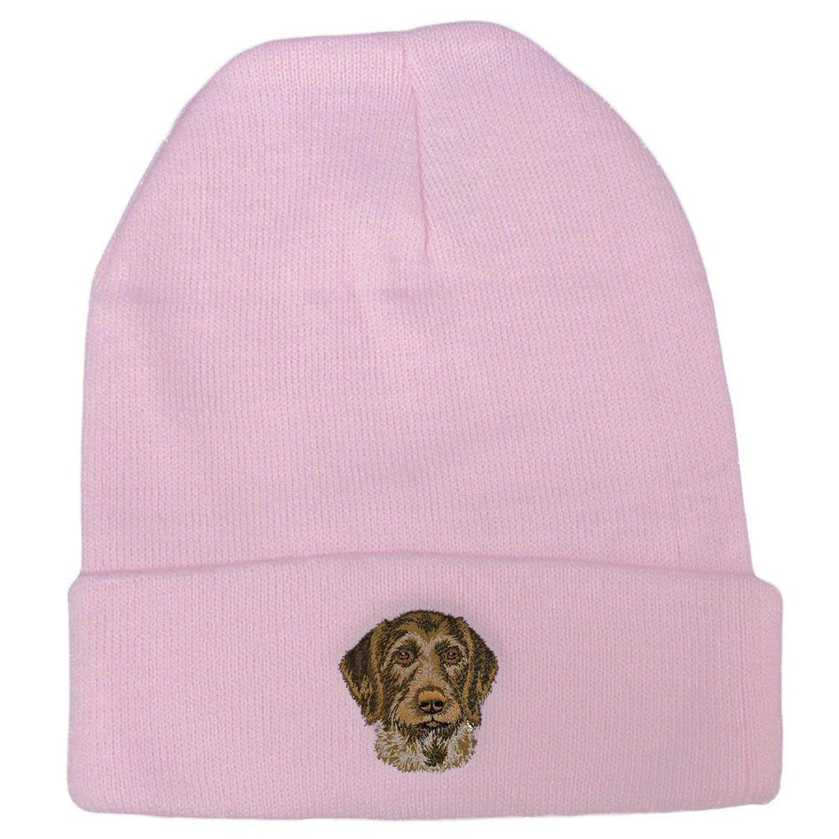 Embroidered Beanies Pink  German Wirehaired Pointer DV467