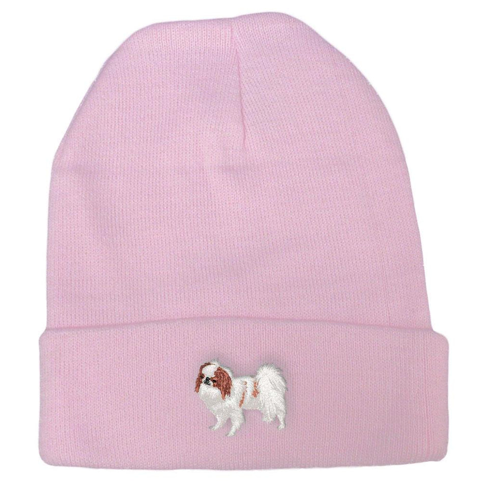 Embroidered Beanies Pink  Japanese Chin DV213