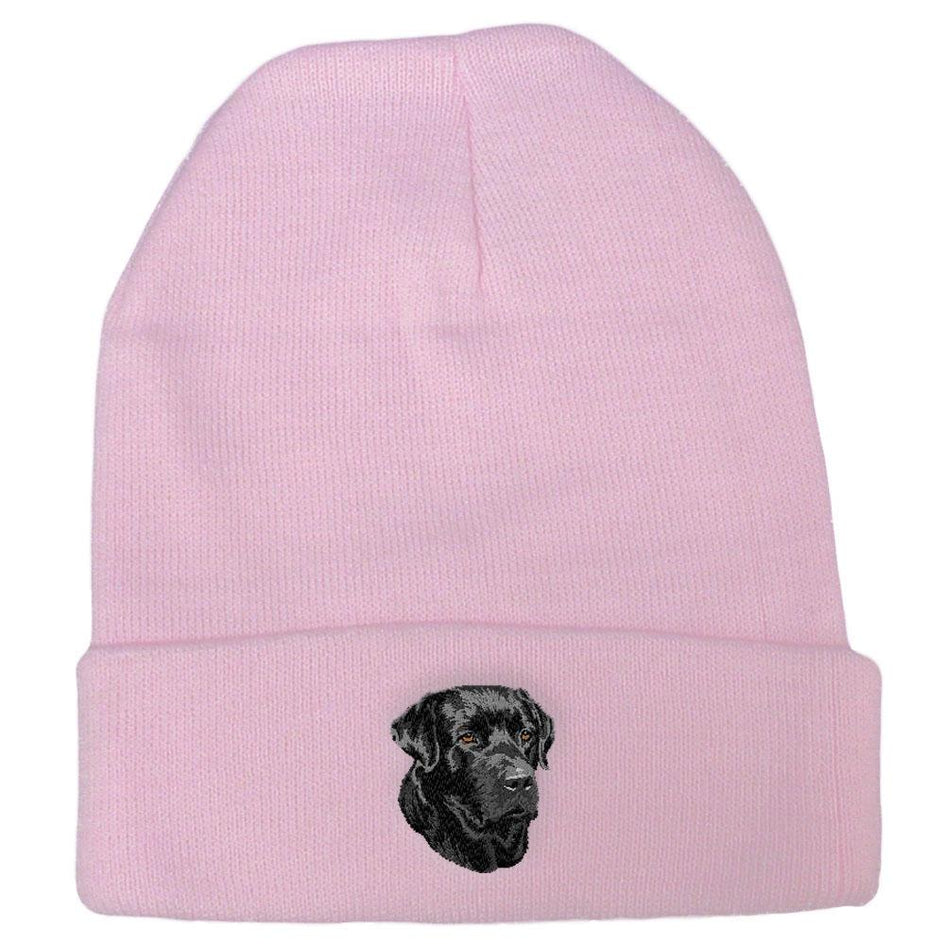 Embroidered Beanies Pink  Labrador Retriever DM248