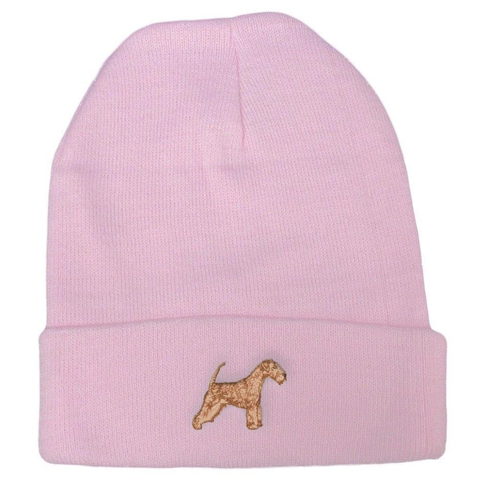 Embroidered Beanies Pink  Lakeland Terrier DV320