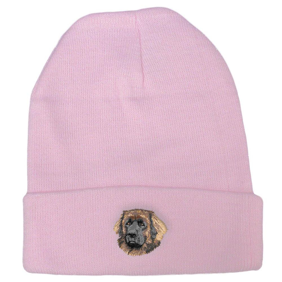 Embroidered Beanies Pink  Leonberger DV221
