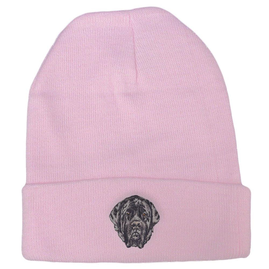Embroidered Beanies Pink  Mastiff D135