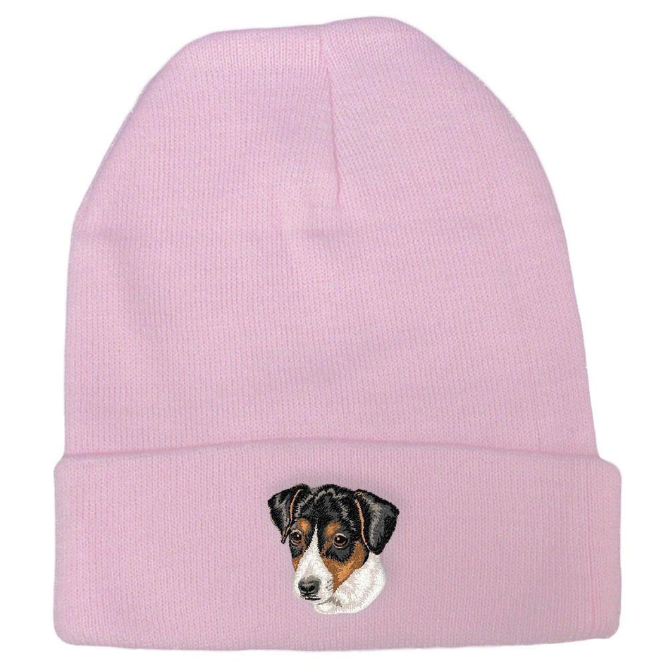 Embroidered Beanies Pink  Parson Russell Terrier DV351