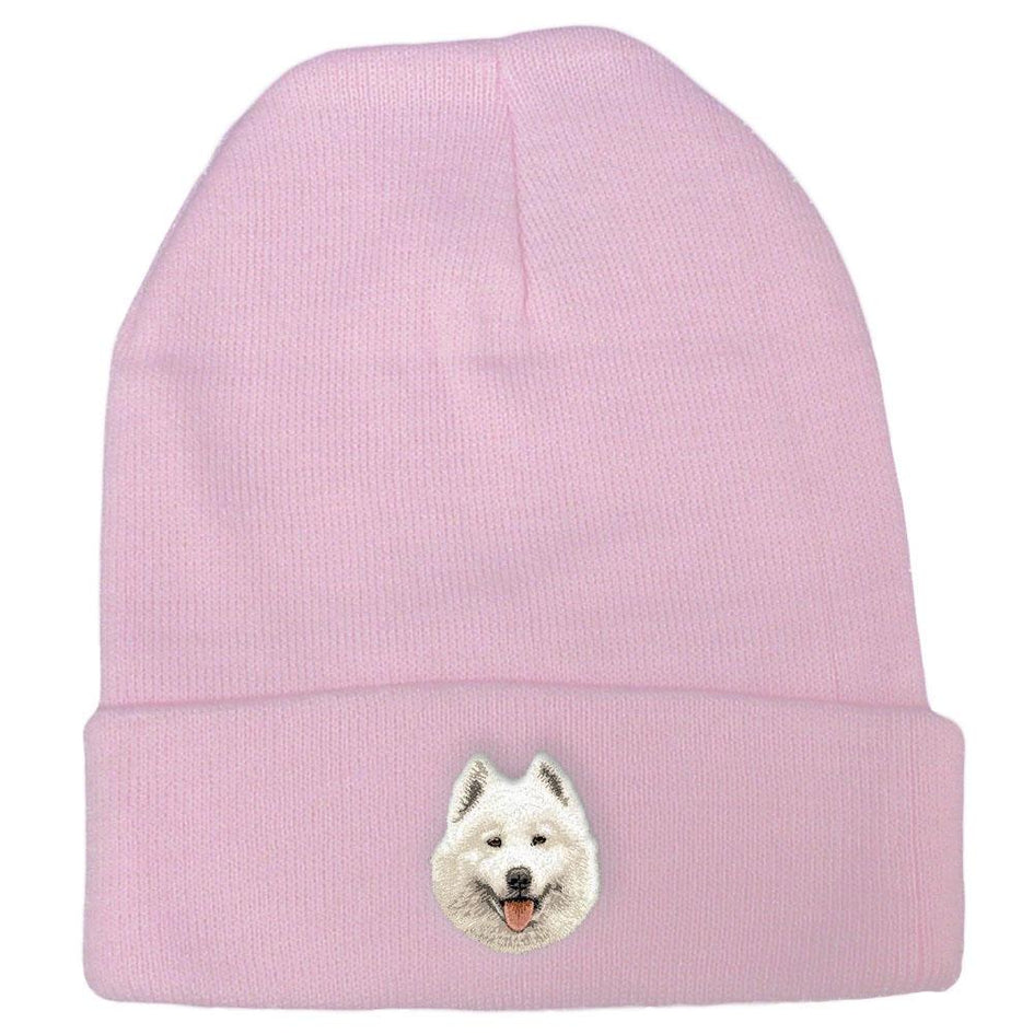 Embroidered Beanies Pink  Samoyed D62