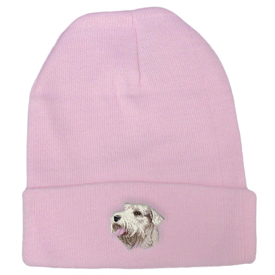 Embroidered Beanies Pink  Sealyham Terrier DM342