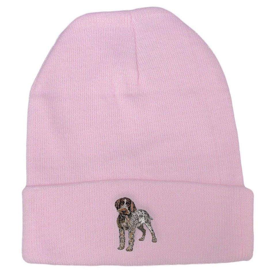 Embroidered Beanies Pink  Wirehaired Pointing Griffon DV193