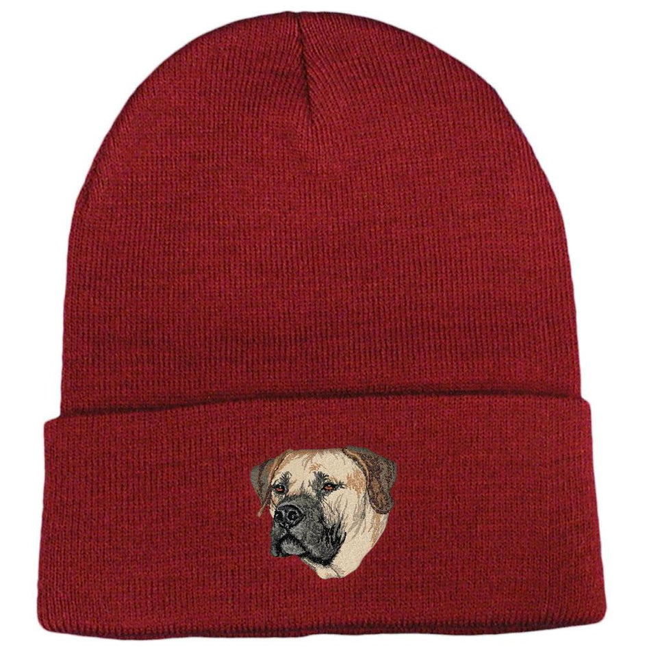 Embroidered Beanies Maroon  Boerboel DV209