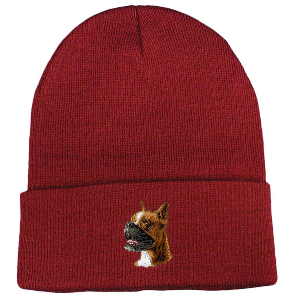 Embroidered Beanies Maroon  Boxer D19