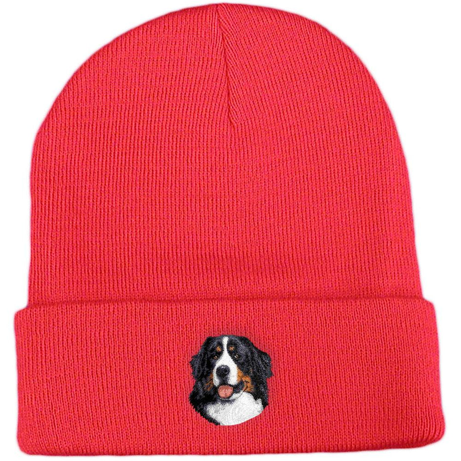 Embroidered Beanies Red  Bernese Mountain Dog D13