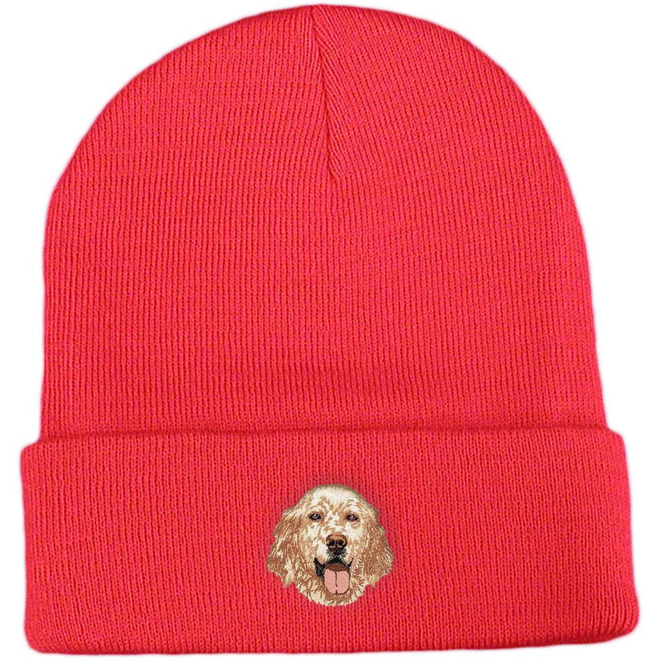 Embroidered Beanies Red  English Setter DV457