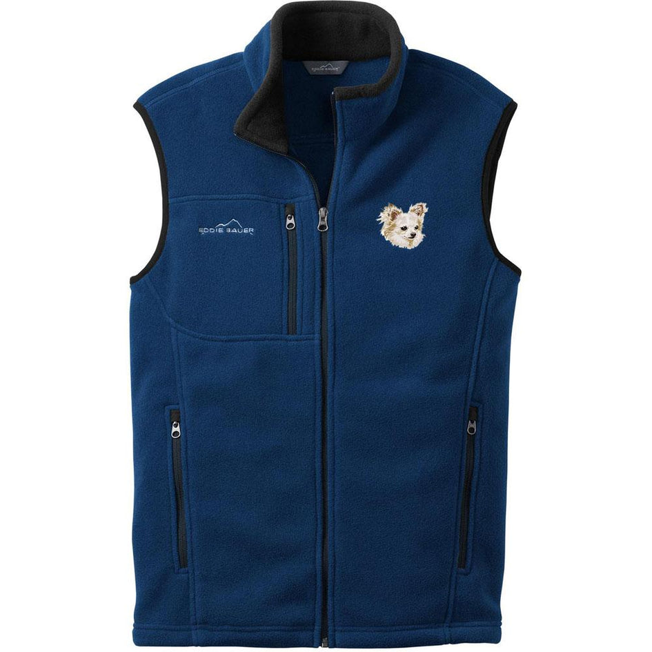 Embroidered Mens Fleece Vests Blackberry 3X Large Chihuahua DV206
