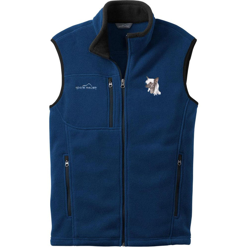 Embroidered Mens Fleece Vests Blackberry 3X Large Chinese Crested D140