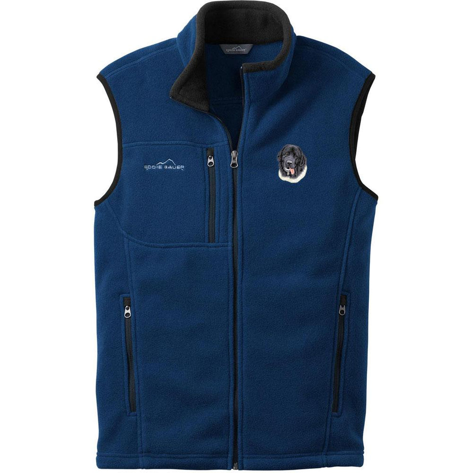 Embroidered Mens Fleece Vests Blackberry 3X Large Newfoundland D73