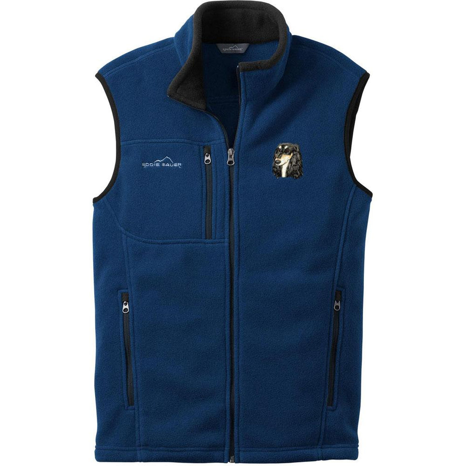 Embroidered Mens Fleece Vests Blackberry 3X Large Saluki D76