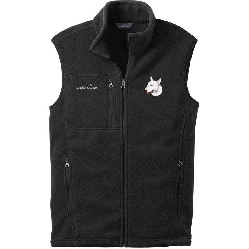 Bull Terrier Embroidered Mens Fleece Vest