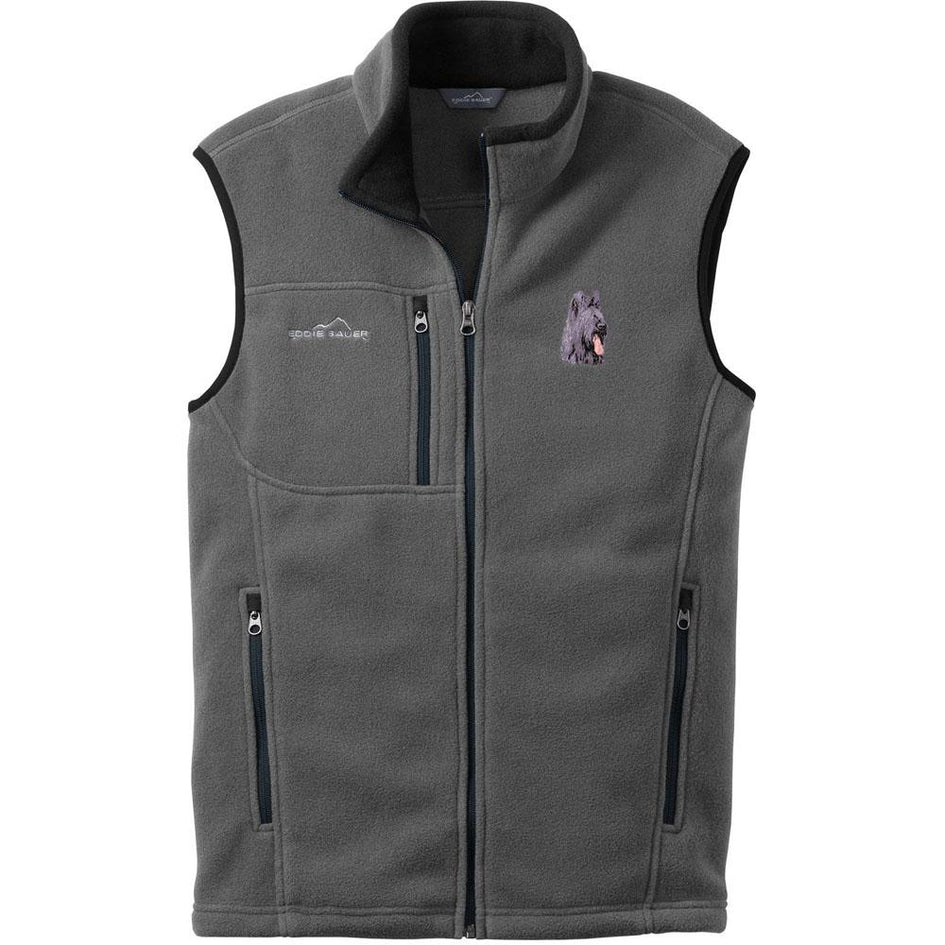 Embroidered Mens Fleece Vests Gray 3X Large Briard D72