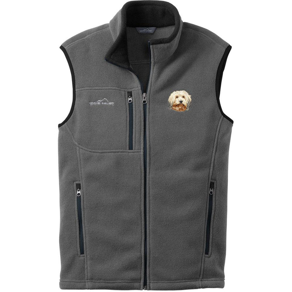 Embroidered Mens Fleece Vests Gray 3X Large Havanese DV372