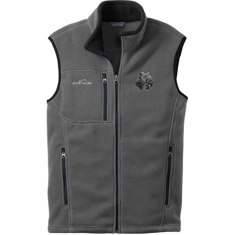 Embroidered Mens Fleece Vests Gray 3X Large Kerry Blue Terrier D74