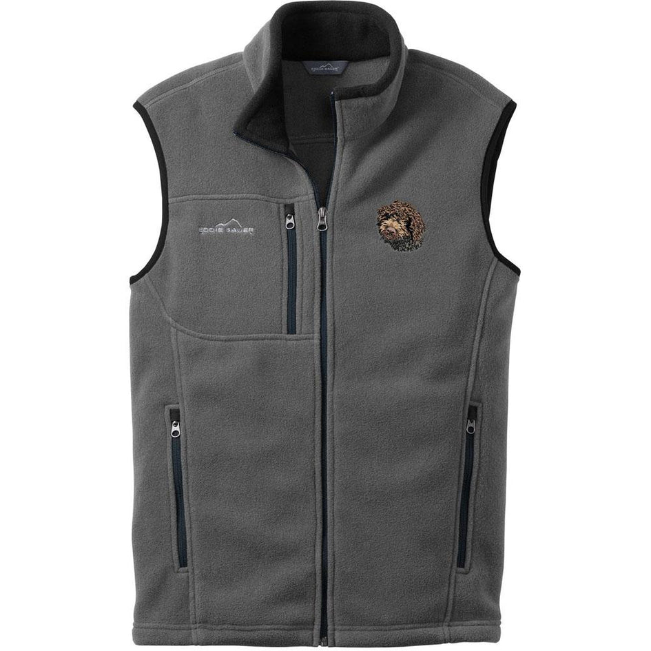 Embroidered Mens Fleece Vests Gray 3X Large Lagotto Romagnolo DV168