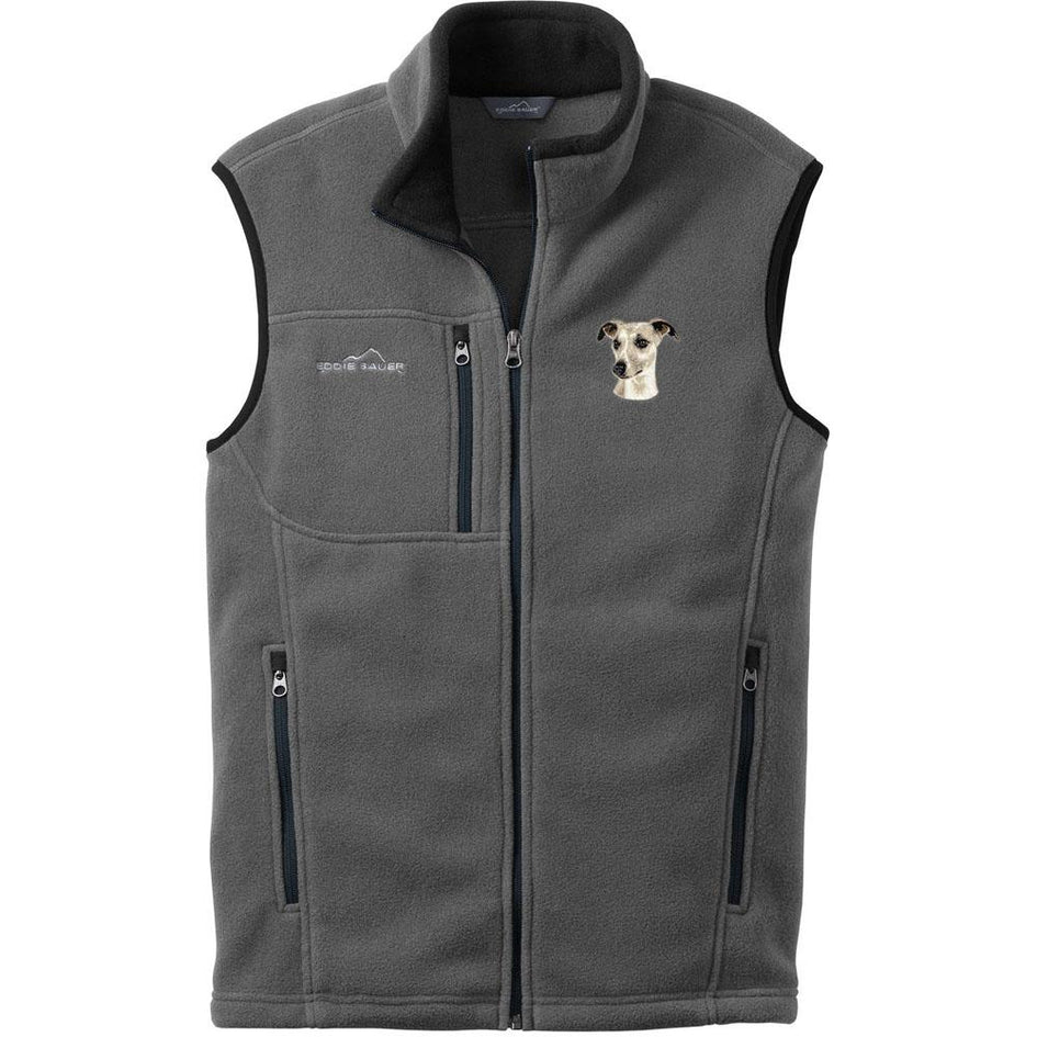 Embroidered Mens Fleece Vests Gray 3X Large Whippet D65