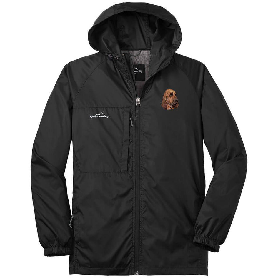 Bloodhound Embroidered Mens Eddie Bauer Packable Wind Jacket