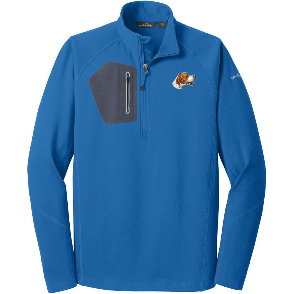 Pointer Embroidered Eddie Bauer Mens Half Zip Performance Fleece