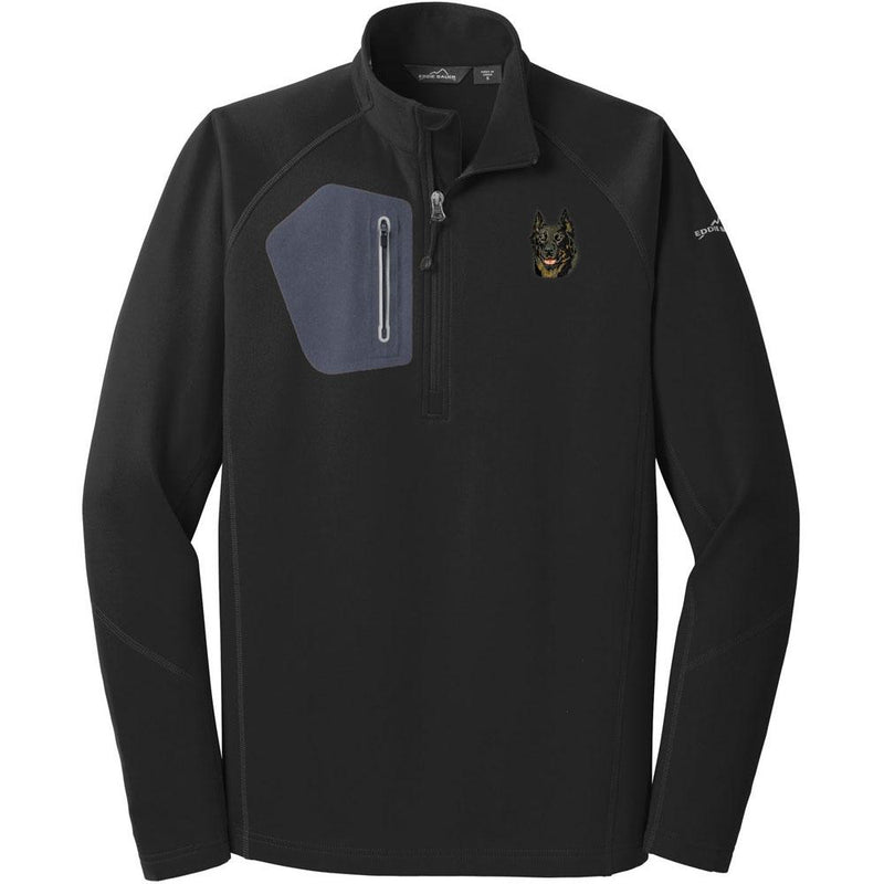 Beauceron Embroidered Eddie Bauer Mens Half Zip Performance Fleece