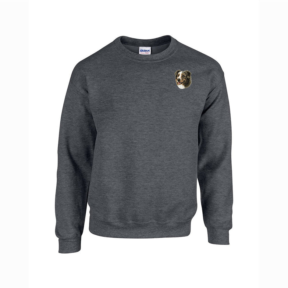 Australian Shepherd Embroidered Unisex Crewneck Sweatshirt