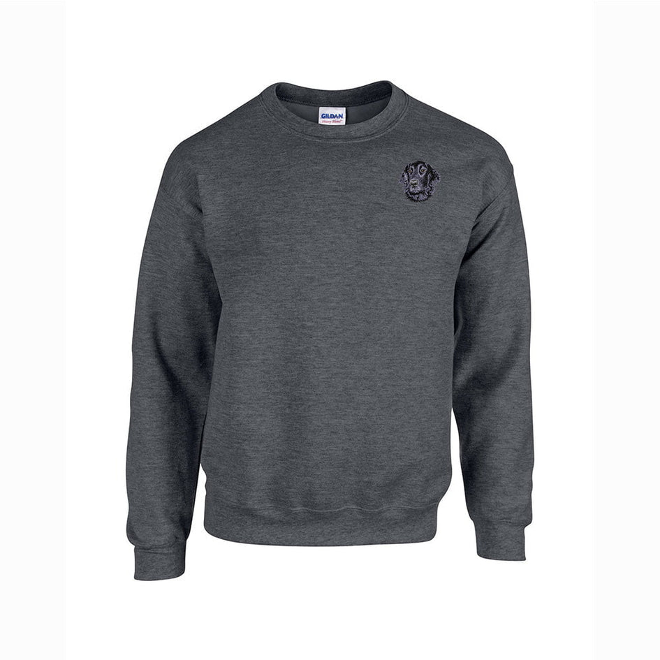 Flat Coated Retriever Embroidered Unisex Crewneck Sweatshirt
