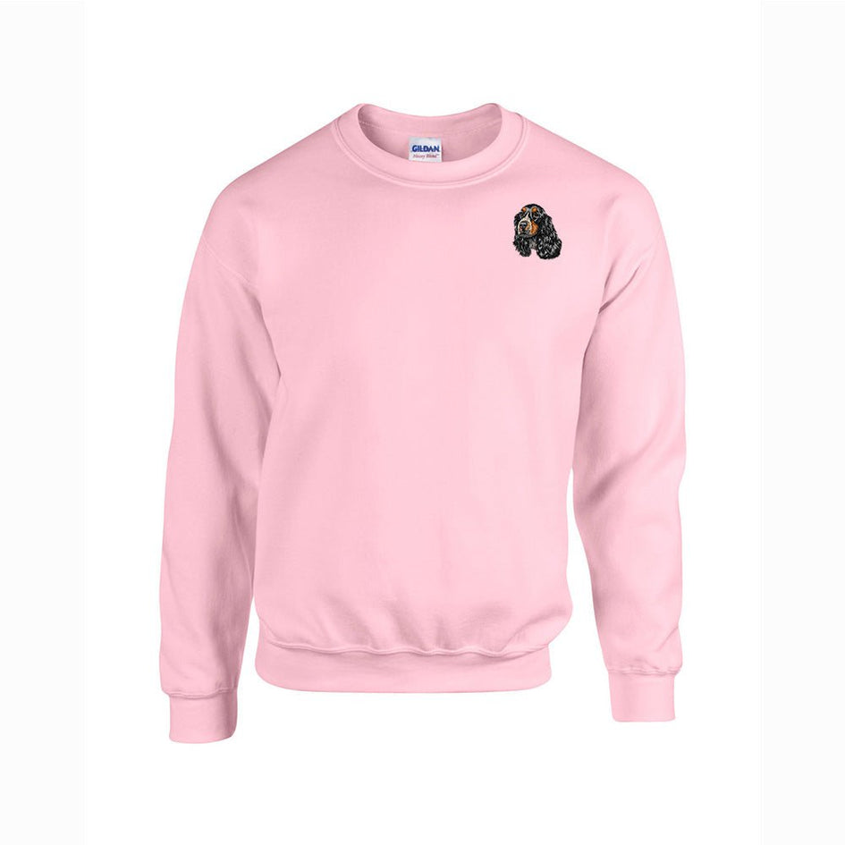 English Cocker Spaniel Embroidered Unisex Crewneck Sweatshirt