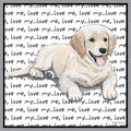 Golden Retriever Puppy Love Text - Adult Unisex T-Shirt